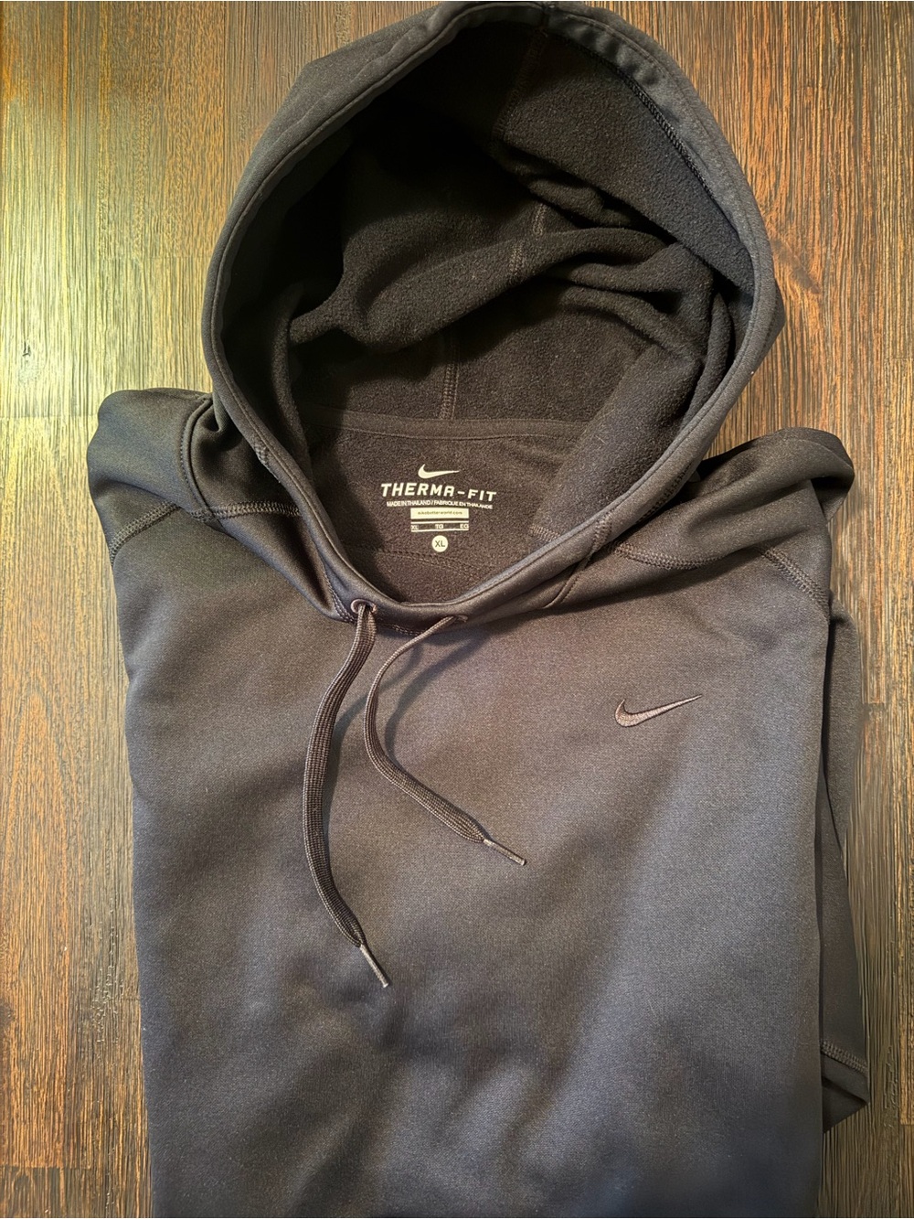 Nike Black Therma-Fit Pullover Hoodie with Swoosh